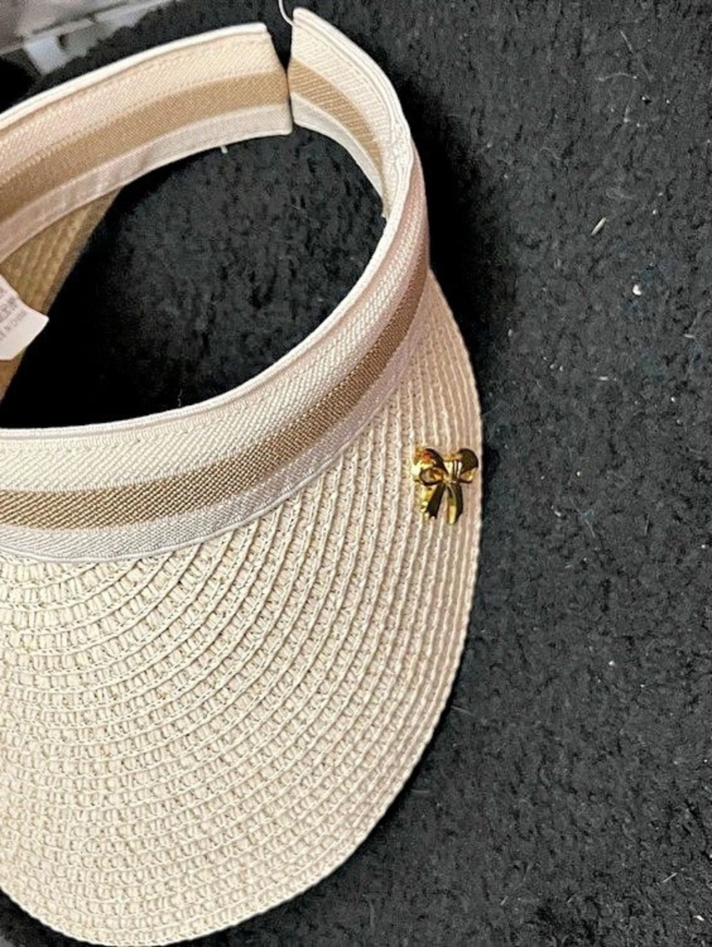 Woven Visor in Cream
